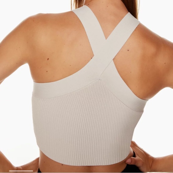 Sculpt Knit Criss Cross Cropped Tank - Picture 2 of 3